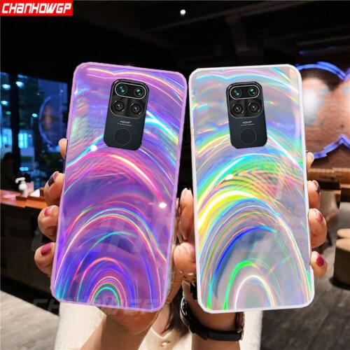 For Xiaomi Redmi Note 9 Case Colorful Rainbow Light Aurora Phone Cases For Redmi 9 9A Note 9S 9 Pro Max Mirror Soft Back Cover