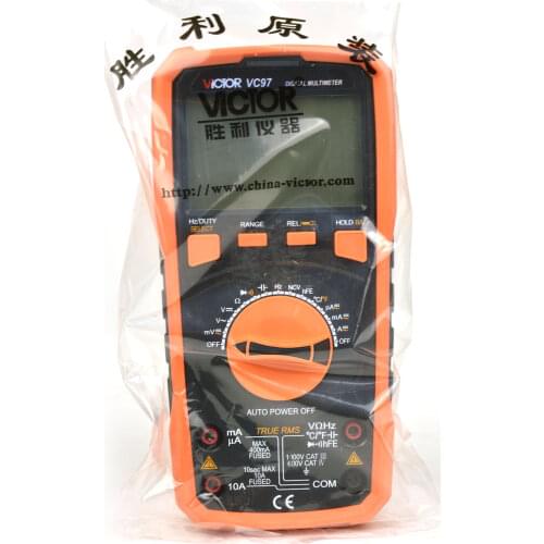 VICTOR VC97 Digital Multimeter True RMS Auto Range DC/AC Resistance Capacitance Frequency Tester Digital Universal Meter