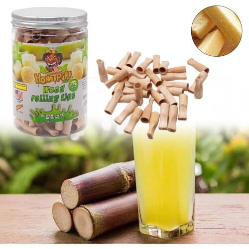 Wood Mouthpiece Filter Tips With Sugar Cane Flavor Natural Wooden Mouth Filter Tip Cigarette Holder Pipe