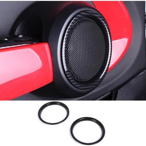 For Mini Cooper F56 F57 Hatch/Cabrio Car Speaker Decoration Ring Trim Sticker Door Loudspeaker Car Styling Accessories