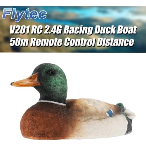 Flytec V201 2 in 1 RC Racing Duck Boats Radio Remote Controlled Bait Ship RTR Toys for Fishing Mini Fish Finder Model for Kids
