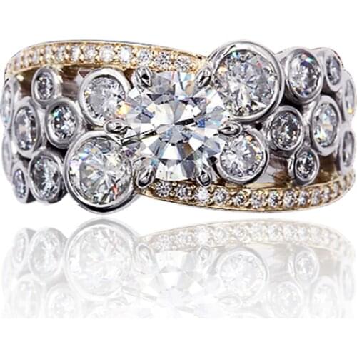 Huitan Wedding Anniversary Party Rings for Women Modern Design Gorgeous Female Ring Birthday Gift Fashion Versatile Jewelry 2021