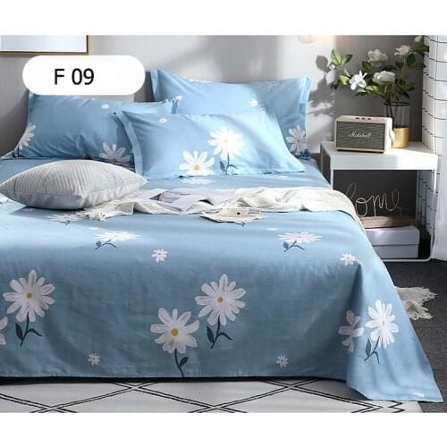 Beautiful Daisy Flower Print Bed Sheets 100 Cotton Queen King Size Bedsheet Single Elegant Bedding Cover Home Textile JF003