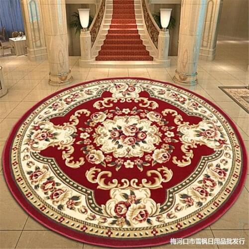 Round Carpet European-style Bedroom Hall Guest Thickened Swivel Chair Hanging Basket Dining Table Large Round Carpet