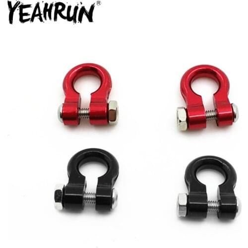 YEAHRUN RC Car Metal Trailer Tow Hook for 1:10 RC Crawler Axial SCX10 AX80125 Front Bumper AX80126 Rear Bumper Parts