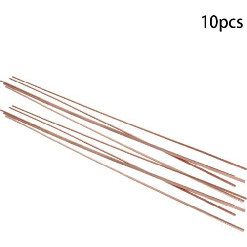 New 3/5/10pcs Phosphor Copper Brazing Welding Rods Brass Yellow Color 1.3mm Thickness 3mm Width 400mm/pcs Length Square Flat Bar