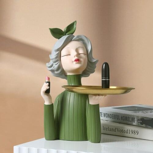 Resin decoration key cosmetic storage box creative girl tray TV cabinet decoration home decoration accessories modern DyuIhr