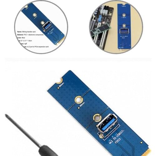 Adapter Practical M.2 NGFF to USB 3.0 PCI-E X4 Converter Card Portable Riser Extender Card Fine Workmanship for GPU