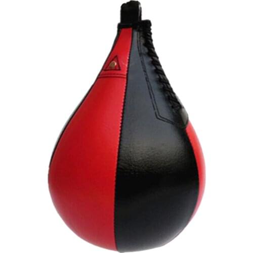 Durable PU Leather Speed Ball Boxing Training Punch Bag MMA Punching Trainer