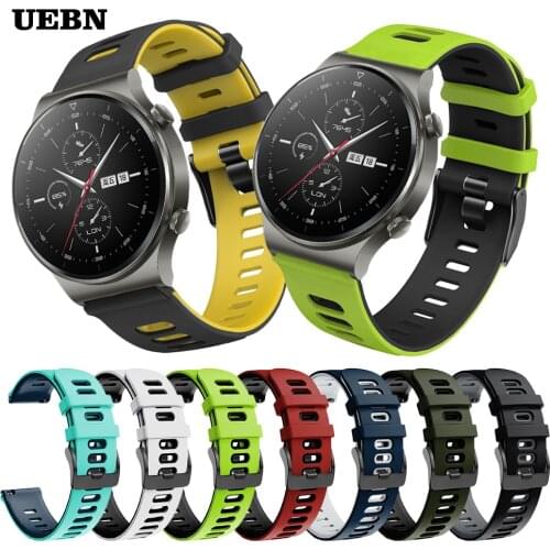 UEBN Sport Silicone Correa Wrist Band for Huawei Watch GT 2 Pro Strap for Huawei Watch GT 2 42mm 46mm & 2e Bracelet watchbands