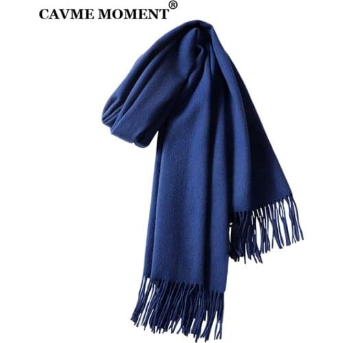CAVME Wool Scarf Pashmina Scarf Unisex Long Scarves for Women Long Wraps Shawls Solid Color CUSTOM LETTERS 70*200cm