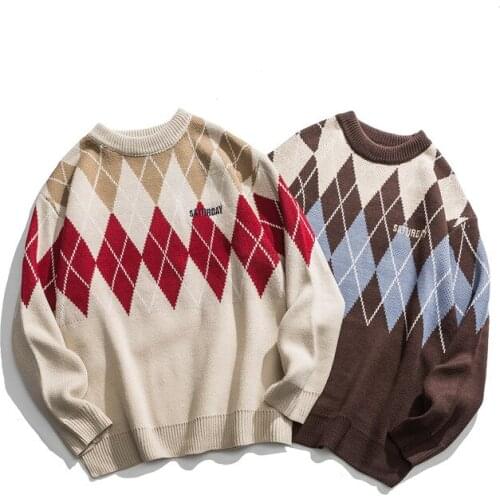 Hong Kong Style Lady British Round Collar Trend 2020 New sweater lovers oversize knitwear autumn