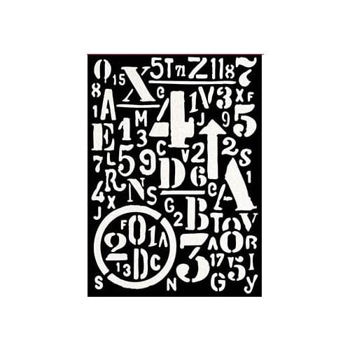 Background Number Mask Stencil plastic graduation for diy scrapbook / album decoration embossed diy paper card c1