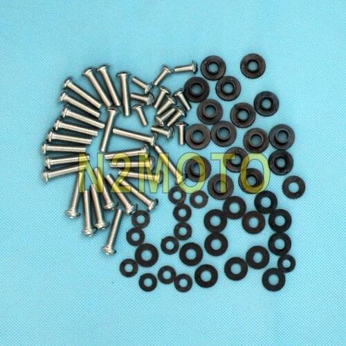 78 Piece Motorcycle Complete Fairing Bolt Kit Install Stainless Steel Screw Nut for Yamaha YZF R1 2002-2003