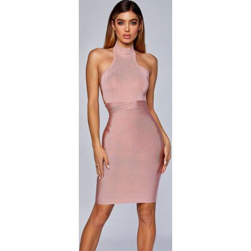 2019 New summer bandage dresses O-Neck Bodycon dresses casual sexy dresses for lady beauty