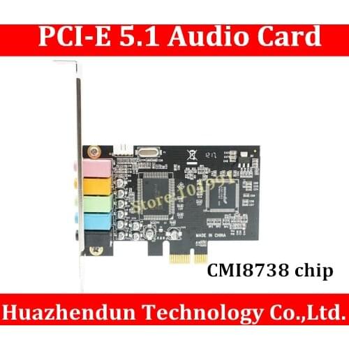 High Quality Pci sound card encoding 6 audio sound card CMI8738 computer soundbar 5.1 stereo computer Soundcard