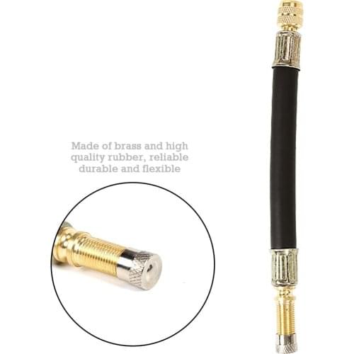 100/140/190MM Valve Caps Flexible Rubber Hose Car Wheel Valve Stem Tire Valve Extension with Cap Universal Tire Valve Extension