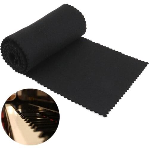 119 x 14cm High Quality Nylon + Cotton Black Soft Piano Keys Cover Keyboard Dust Covers for Any 88 Keys Piano or Keyboard
