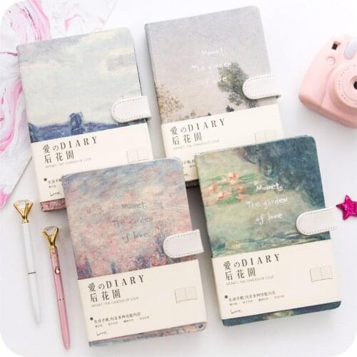2020 Korean Kawaii Vintage Flower Notebook Journal Diary Weekly Planner Organizer Paper Notepad A5 Agendas Four inner pages