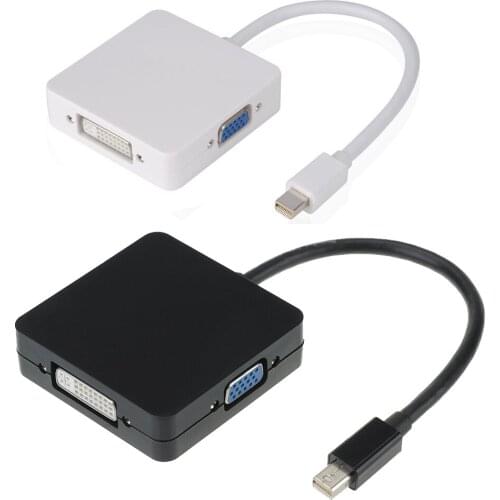 3 in 1 Mini DisplayPort Lightning to HDMI / DVI / VGA Display Port Adapter Cable for Mac Book Air, Mac Book Pro, iMac and Mac Mi