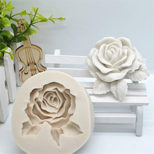 Luyou 1pc 3D Rose Flower Cake Tools Silicone Molds for Wedding Cake Decorating Tools Resin Mold Kitchen Baking Accessories FM117