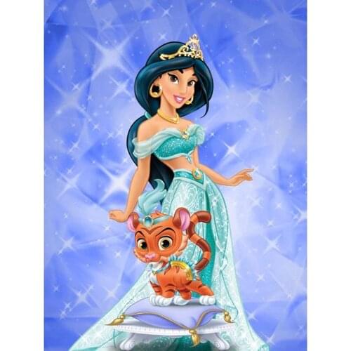 Disney 5D Diy Diamond Painting Princess Full Square Cartoon Diamond Embroidery Cross Stitch Kits Painting Home Decor Gift