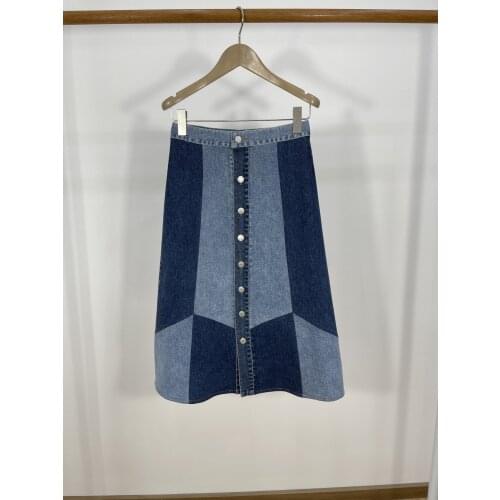 Aswomoye Denim Skirts For Women