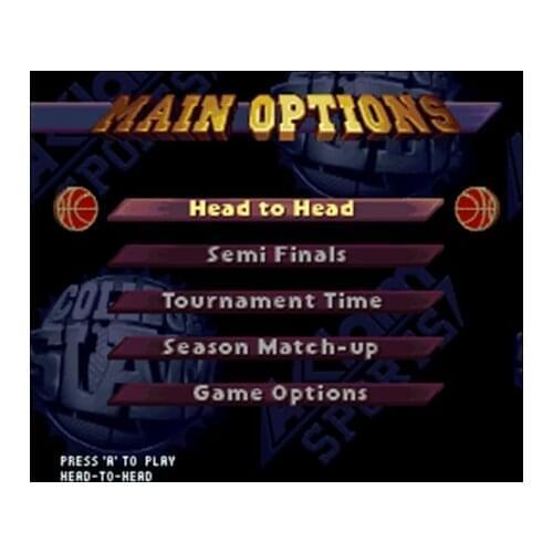 College Slam Basketball NTSC Version 16 Bit 46 Pin Big Gray Game Card For USA Game Players