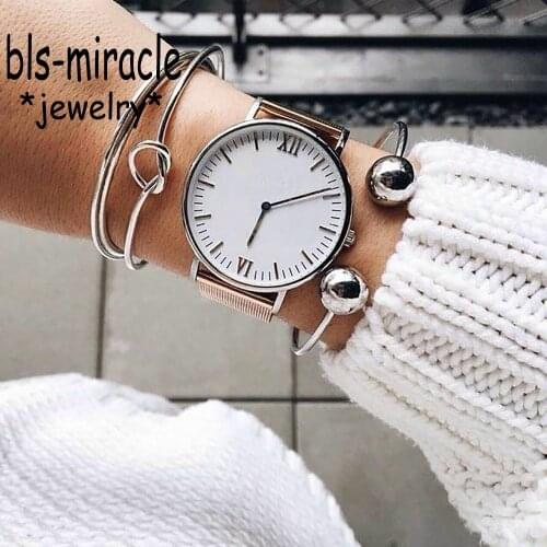 Bls-miracle Fashion Personality Knot Bangle Bracelet Womens New Style Street Style Charm Multilayer Bracelet Ms. Party Gift