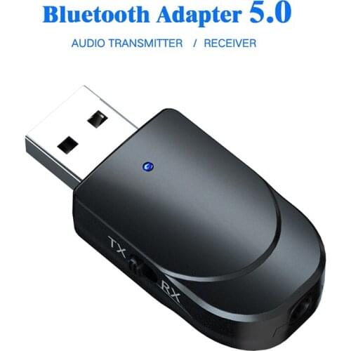Bluetooth 5.0 Audio Receiver Transmitter Mini Stereo Bluetooth USB 3.5mm Jack 2 in 1 For TV PC Car Kit Speaker Wireless Adapter
