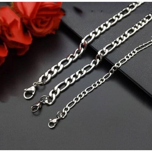 5mm 7mm 9mm Punk Wide Stainless Steel Mens Bracelet Men Male Cuban Link Chain Bracelets Wristbands Band As Gift 18+5cm