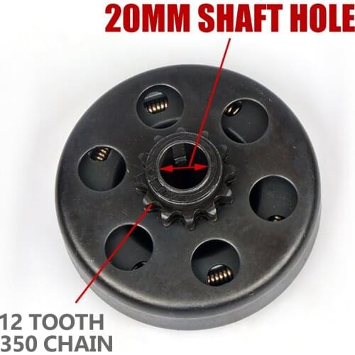 20mm 12 Tooth 350 Chain 168 engine Clutch For GO Kart Minibike Fun Centrifugal Automatic Clutch free shipping