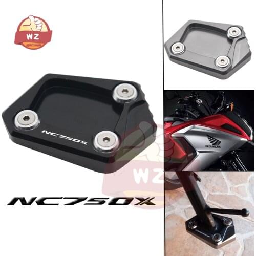 CNC Billet Aluminum Kickstand Foot Plate Side Stand Extension Pad Enlarge Extension For HONDA NC 750 X NC750X NC 750X 2012-2014