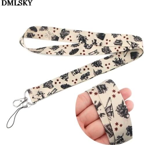 DMLSKY Cartoon Lanyard Keychain Lanyards for keys Badge ID Phone Rope Neck Straps Accessories Gifts M4375