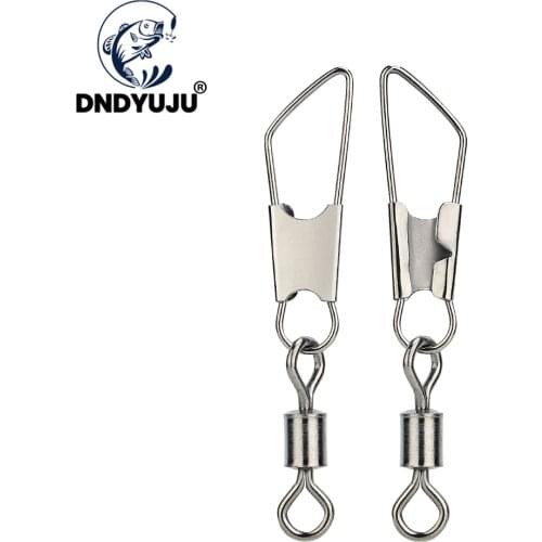 DNDYUJU 50pcs Size1#-14# Fishing Swivel Solid Rings Fishing Pin Line ConnectorInterlock Snap Tackle A Type Pin Fishing Jigs