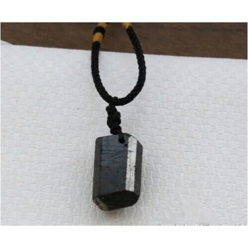 Natural black tourmaline ore energy chakra stone pendant Gems Stone Crystal Healing Christmmas gift + free rope wholesale price