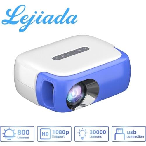 LEJIADA 802 For Home Theater Movie Video Portable LED Projector With HDMI-Compatible HD 1080P Built-in Speakers