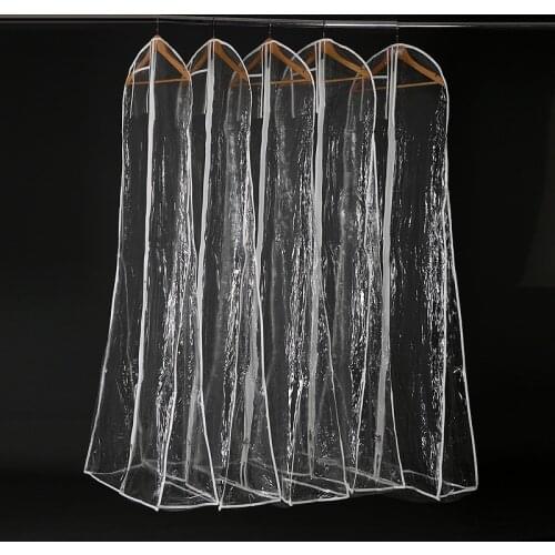 Transparent Wedding Dress Dust Cover Omniseal Extra Large Waterproof PVC Solid Wedding Garment Storage Bag Size S/M/L ZA1823