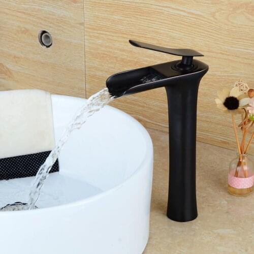 High-Quality Black Bathroom Faucet Basin Faucets Luxury Tap Tall Hot Cold Water With Kitchen Outdoor Garden WC Taps