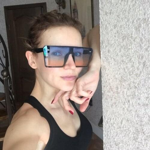 OUTMIX Retro Big Frame Womens Sunglasses Sexy Personalized Brand Designer Fashion Square Conjoined Sun Glasses Female Oculos