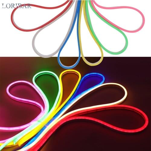 KeWL DC 12V Strip LED Light Waterproof SMD 2835 Flexible LED Neon Lights For Home Decoration warm white 1M 2M 5M Neon Strip led