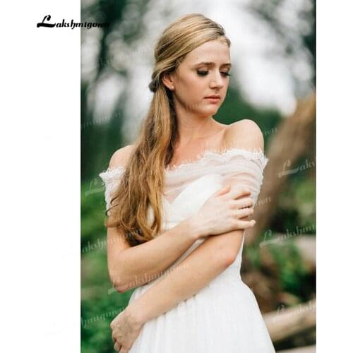 A-Line Tulle Wedding Dresses Sweetheart Neck Off The Shoulder Strapless Open Back Sleeveless Sweep/Brush Train Bride Gowns Pleat