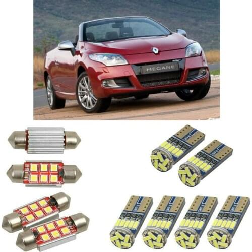 Interior led Car lights For Renault megane cc ez01 cabrio 2010 car accessories boot light License Plate Light 12pc