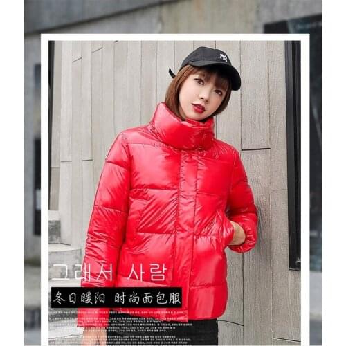 2019 winter jacket women Fashion Standing collar Cotton coat women Thick warm winter short cotton parka female Casual outerwear