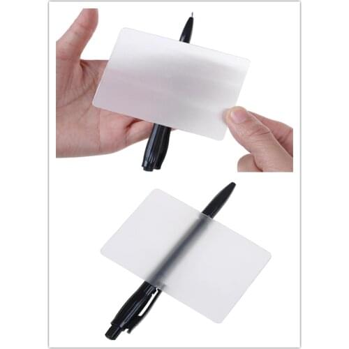 1Pcs Kids Tricky Gimmick Easy To Do For Beginner With Pen Lubors Lens Card Perspective Distortion Close Up Street Magic Tricks