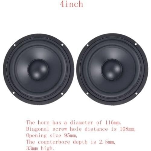 2020 2Pcs 4/5/6.5\" Woofer Speaker Passive Radiator Booster Bass Vibrating Speaker