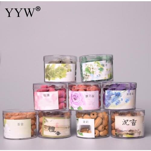40pc/Box Oud Perfume Backflow Incense Cones Aroma Home Fragrant Lavender Sandalwood Mixed Scent Diffuser Reflux Cones Incenso
