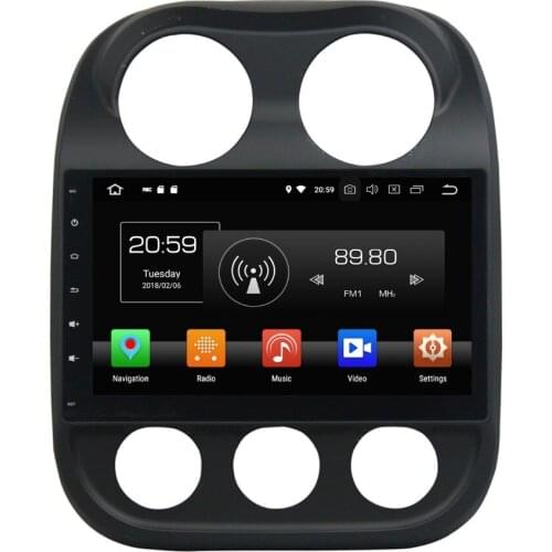 4GB+32GB Octa Core 1 din 10.1" Android 8.0 Car Radio DVD Player for Jeep Compass GPS Bluetooth WIFI USB DVR Mirror-link