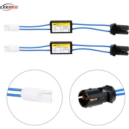 12V 2pcs Car LED Signal Lights Decoder Canceler Detector Accessories for T10 Canbus Cable Warning Error Code OBC Load Resistor