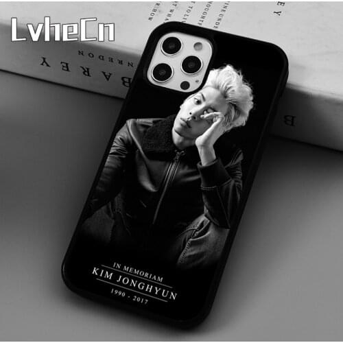 LvheCn JONGHYUN Key SHINEE KPOP Band Phone Case Cover For iPhone 5 SE 2020 6s 7 8 Plus 11 12 Pro X XR XS Max Samsung S8 S9 S10